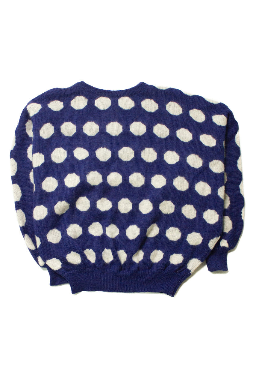 Vintage Purple Dotted Sweater (sz. Large)