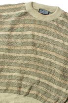 Tan & Green Striped Jantzen Sweater (2000s)