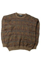 Vintage Brown Houndstooth Sweater (1990s)