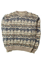 Vintage Abstract Earth Tone Sweater (1990s)