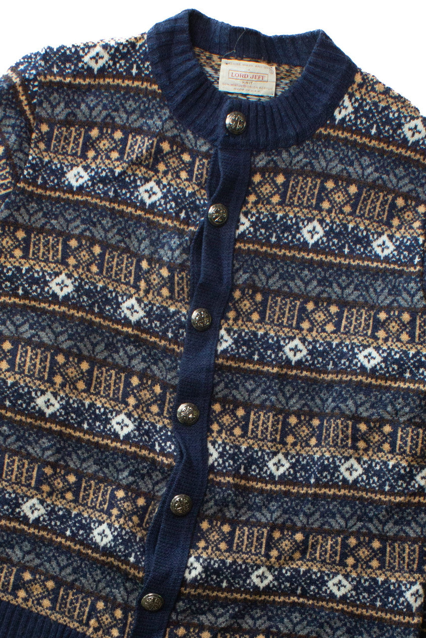 Vintage Lord Jeff Button Up Sweater (1960s)
