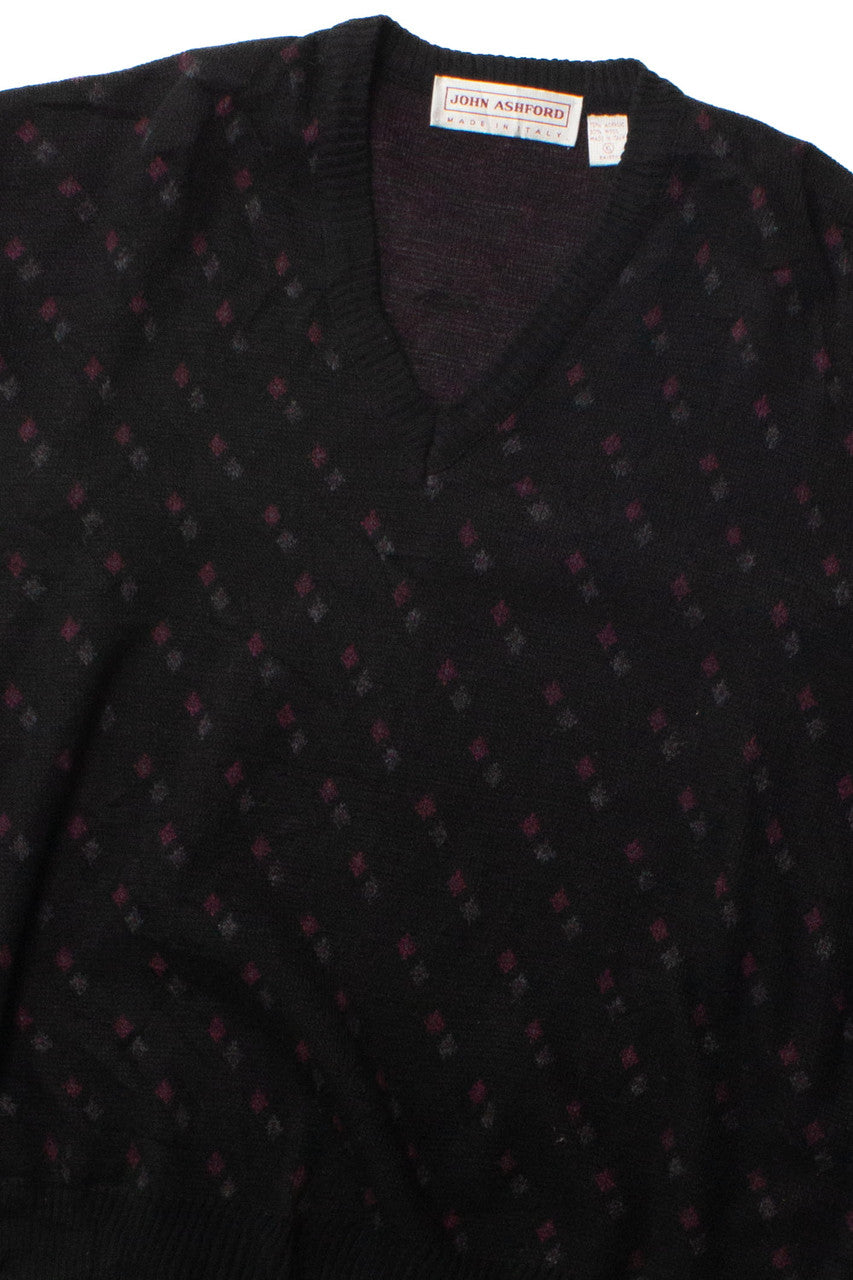 Vintage John Ashford Black Diamonds Sweater (1980s)