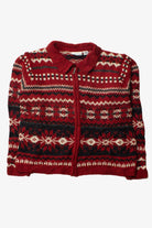 Vintage Croft & Barrow Fair Isle Zip Sweater (1990s)