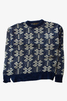 Vintage Navy Flowers Eddie Bauer Sweater (1980s)