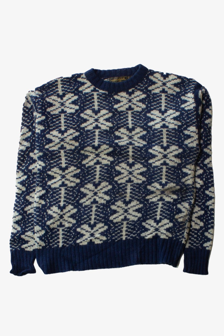 Vintage Navy Flowers Eddie Bauer Sweater (1980s)