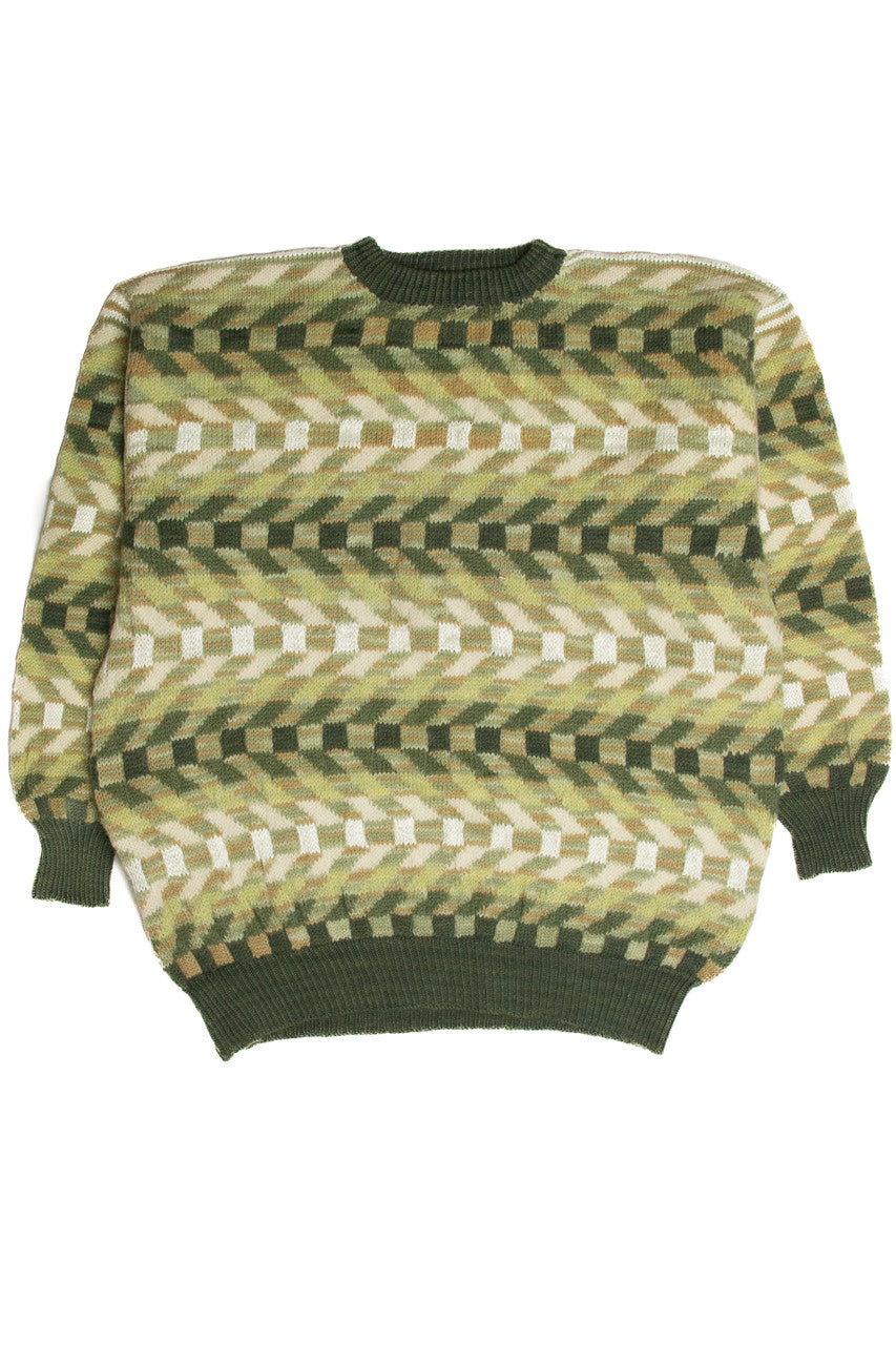 Vintage Green Dzongri Wool Sweater