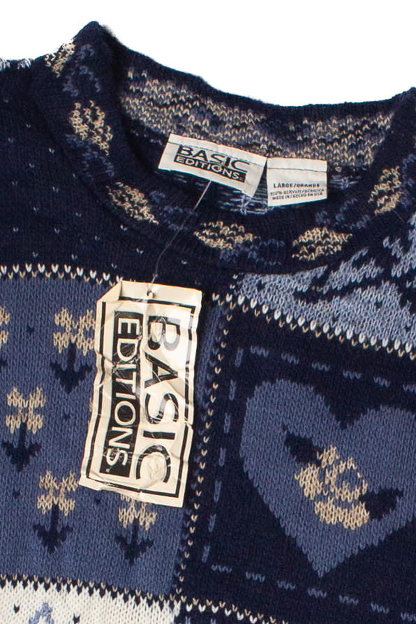 Vintage Cottagecore Patchwork Basic Editions Sweater