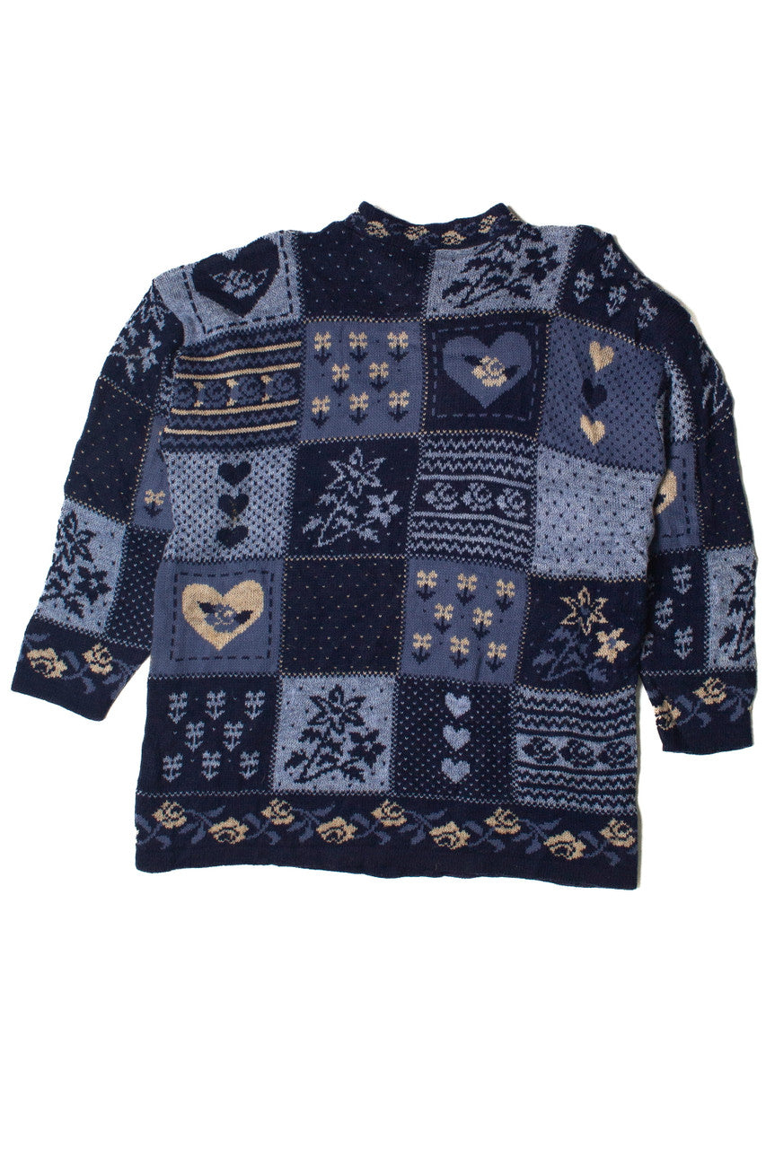 Vintage Cottagecore Patchwork Basic Editions Sweater