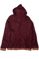 Vintage Lace Up Hooded Alpaca Wool Sweater