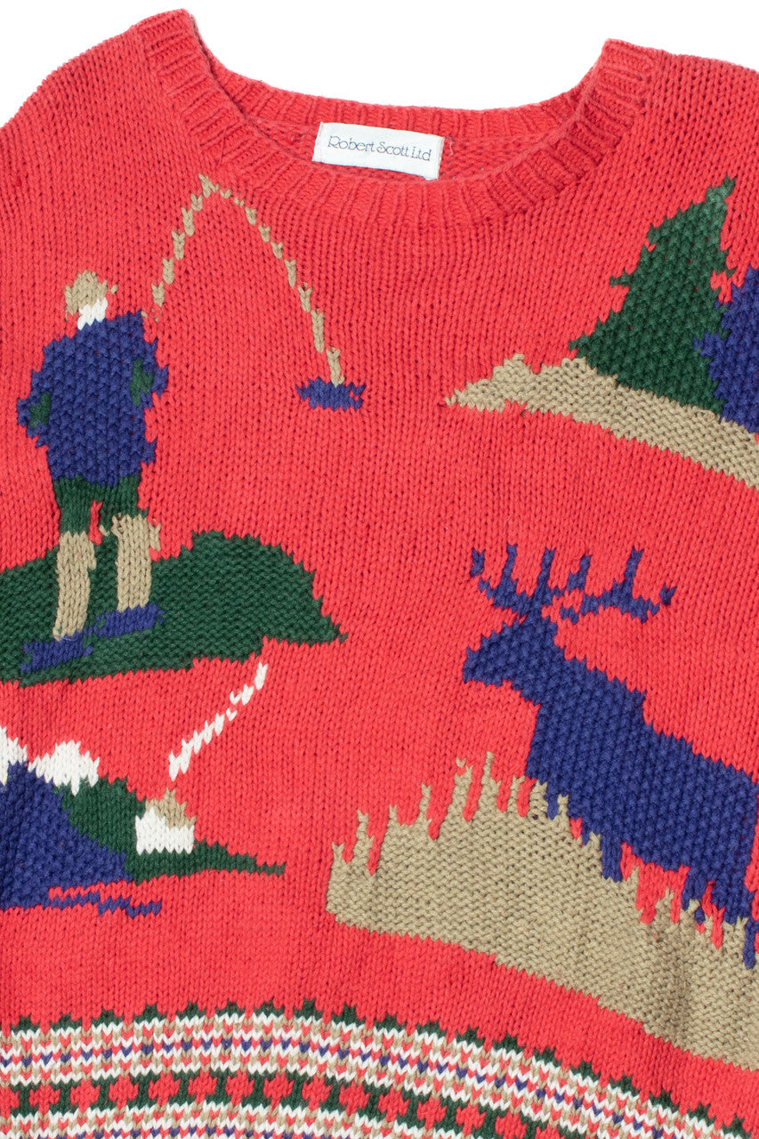 Vintage Hunting & Fishing Robert Scott Ltd. Knit Sweater