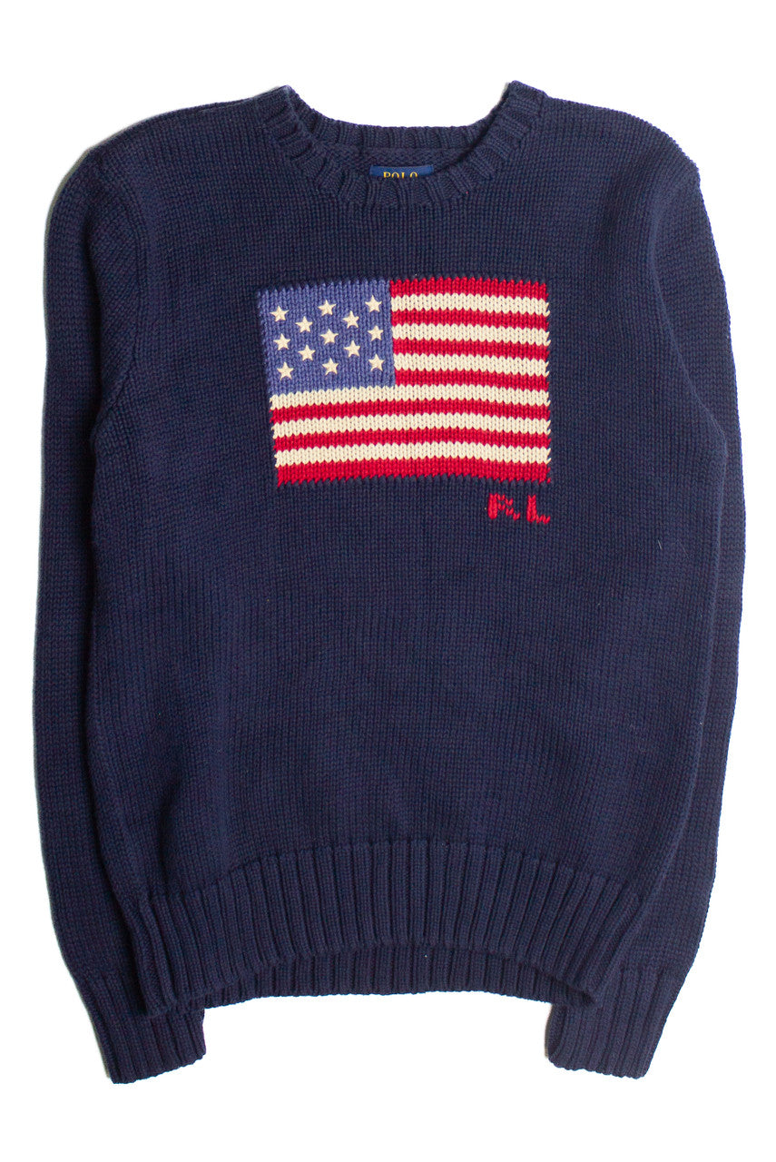 Vintage Polo By Ralph Lauren Flag Sweater (1990s) 399