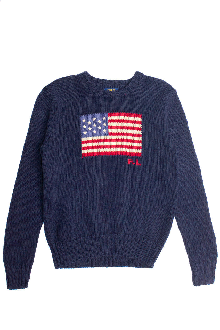 Vintage Polo By Ralph Lauren Flag Sweater (1990s) 399