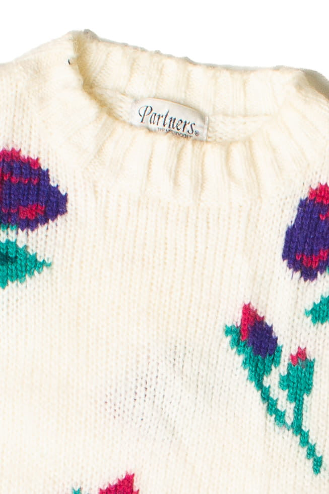 Vintage Knit Floral Partners by Mervyn's Sweater