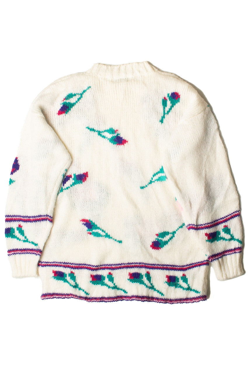 Vintage Knit Floral Partners by Mervyn's Sweater