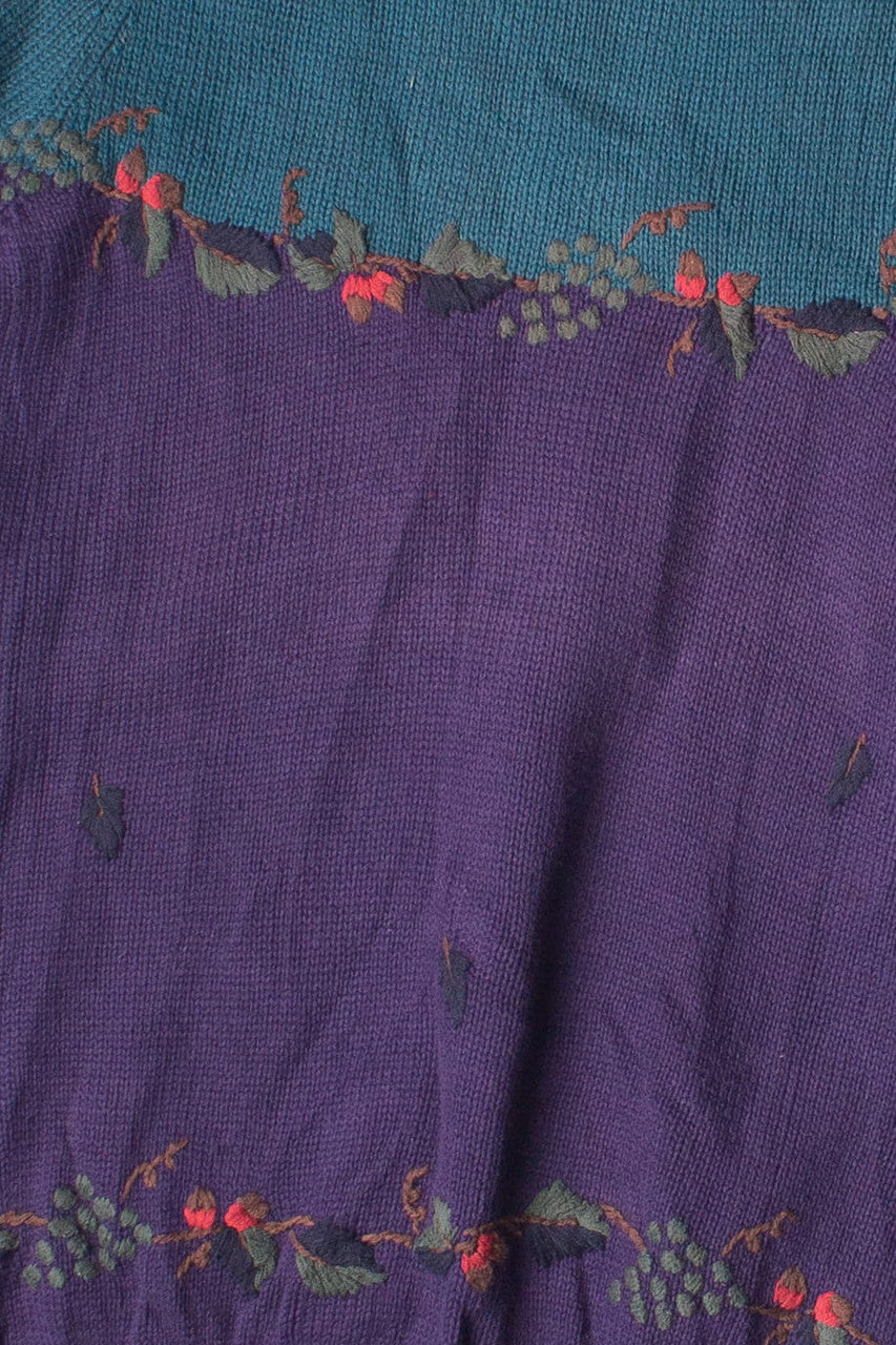 Vintage Embroidered Colorblock Northern Reflections Sweater