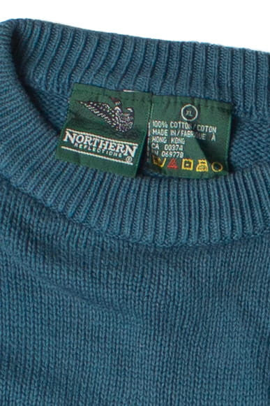 Vintage Embroidered Colorblock Northern Reflections Sweater
