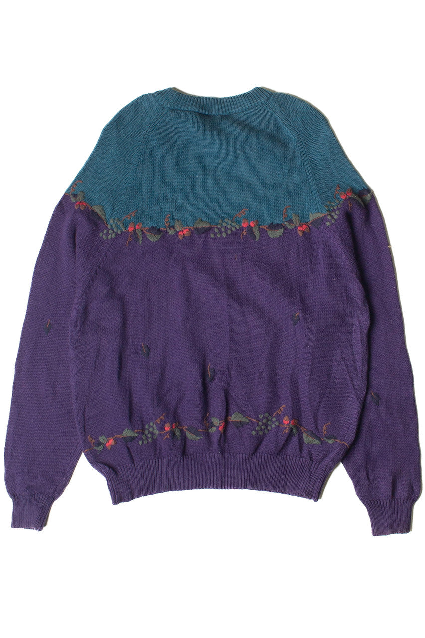 Vintage Embroidered Colorblock Northern Reflections Sweater