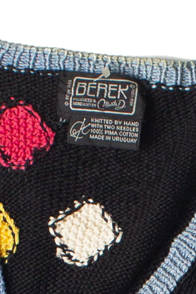 Vintage Hand Knit House Berek Graphic Sweater (1980s)