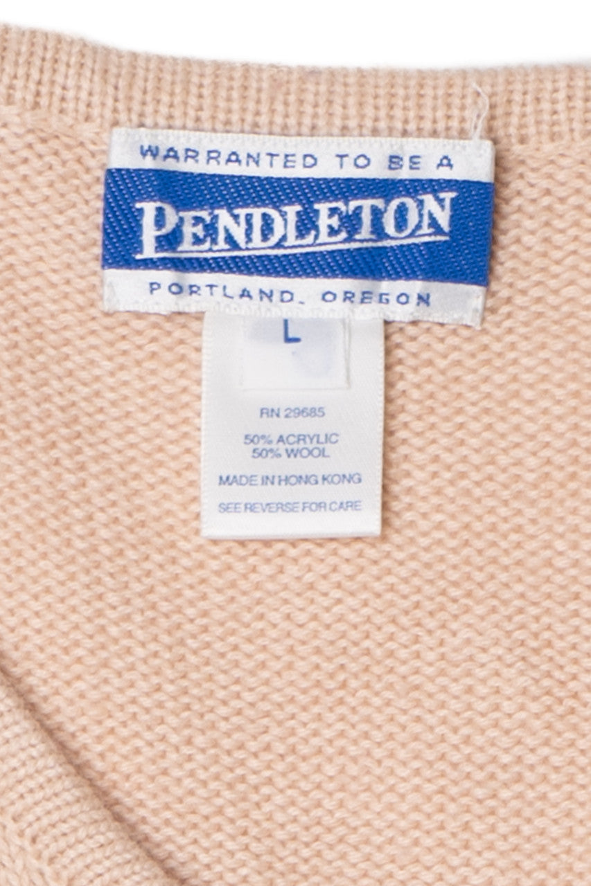 Vintage Floral Embroidered Pendleton Cardigan Sweater