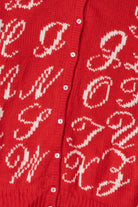 Vintage Cursive Alphabet Jayson Younger Cardigan Sweater