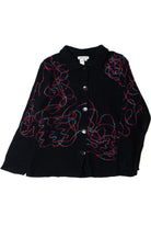 Vintage Squiggle Embroidered Coldwater Creek Cardigan Sweater