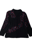 Vintage Squiggle Embroidered Coldwater Creek Cardigan Sweater