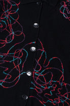 Vintage Squiggle Embroidered Coldwater Creek Cardigan Sweater
