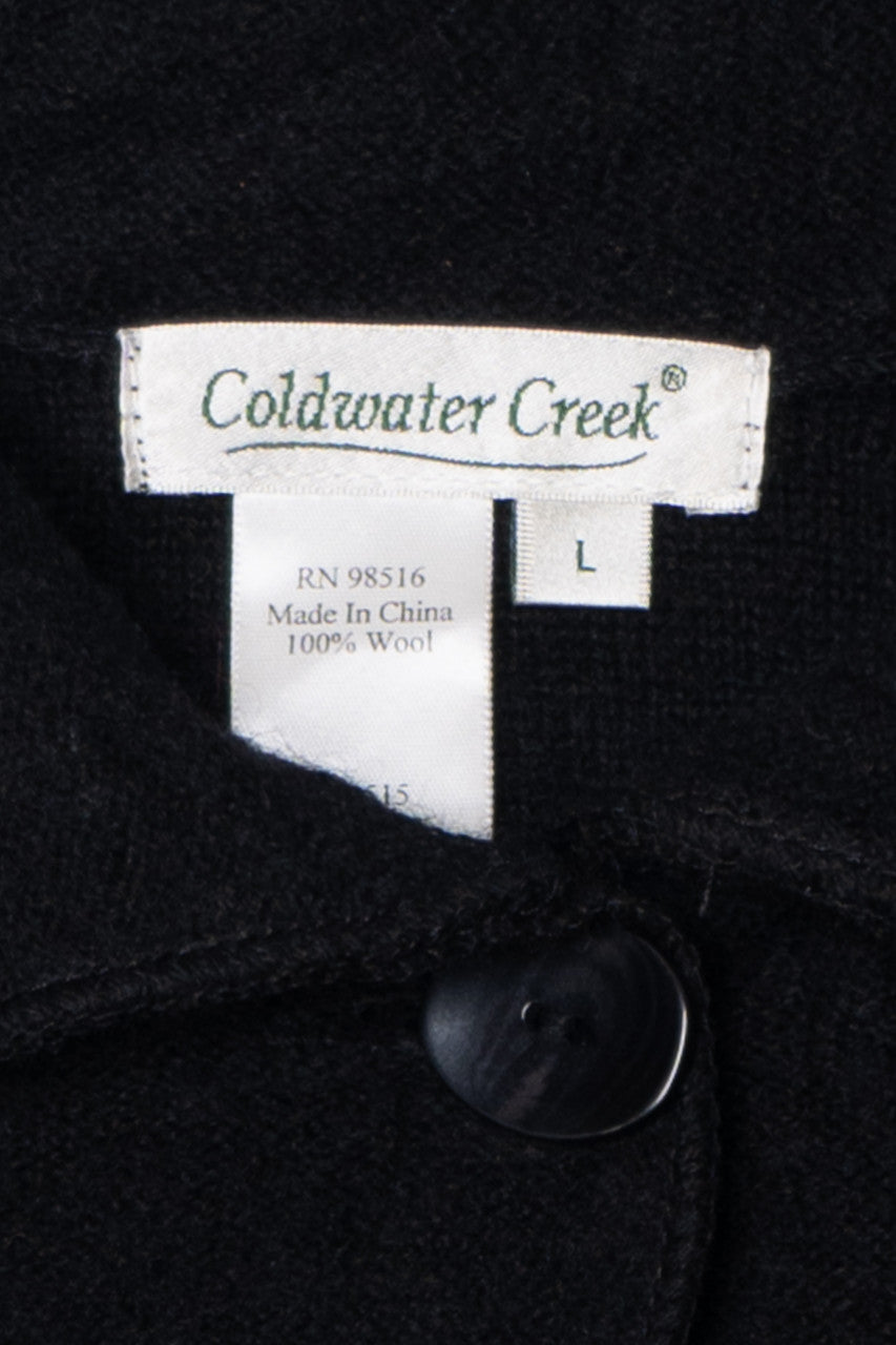 Vintage Squiggle Embroidered Coldwater Creek Cardigan Sweater