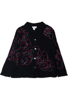 Vintage Squiggle Embroidered Coldwater Creek Cardigan Sweater