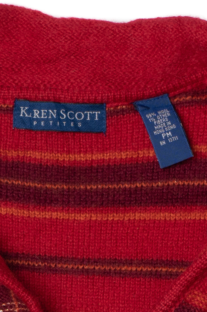 Vintage Plaid Karen Scott Cardigan Sweater