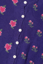 Vintage Purple Floral Cambridge Dry Goods Company Cardigan Sweater