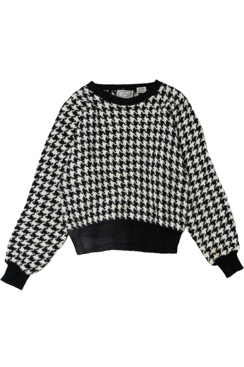 Vintage Houndstooth La Plume Sweater