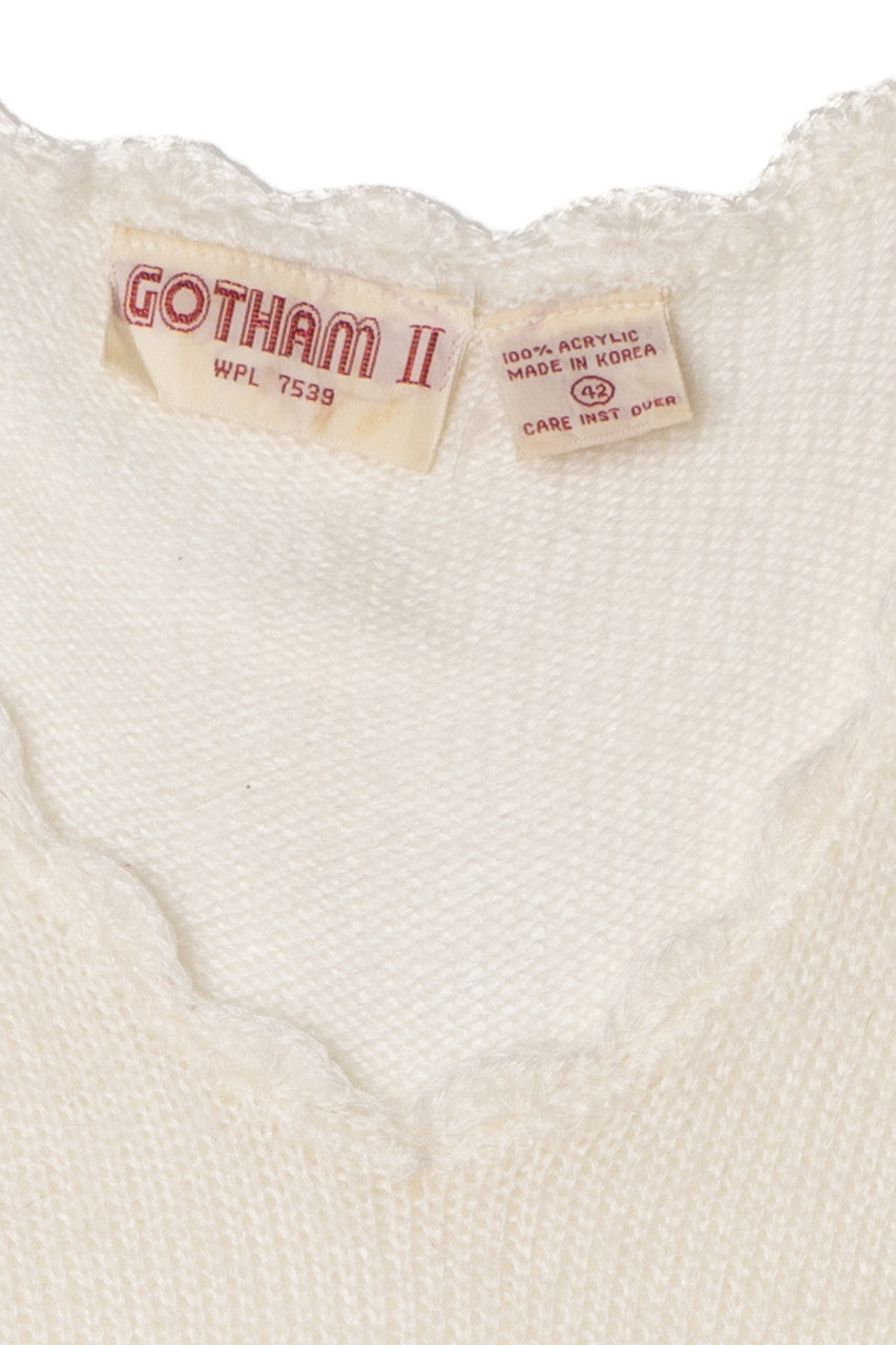 Vintage Floral Embroidery  Gotham II Sweater