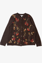 Vintage Floral Embroidered Dress Barn Sweater