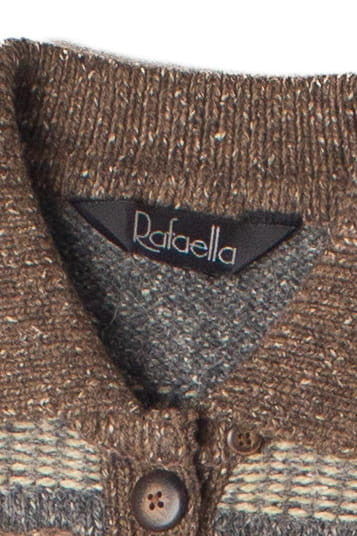 Vintage Rafaella Knit Striped Cardigan Sweater