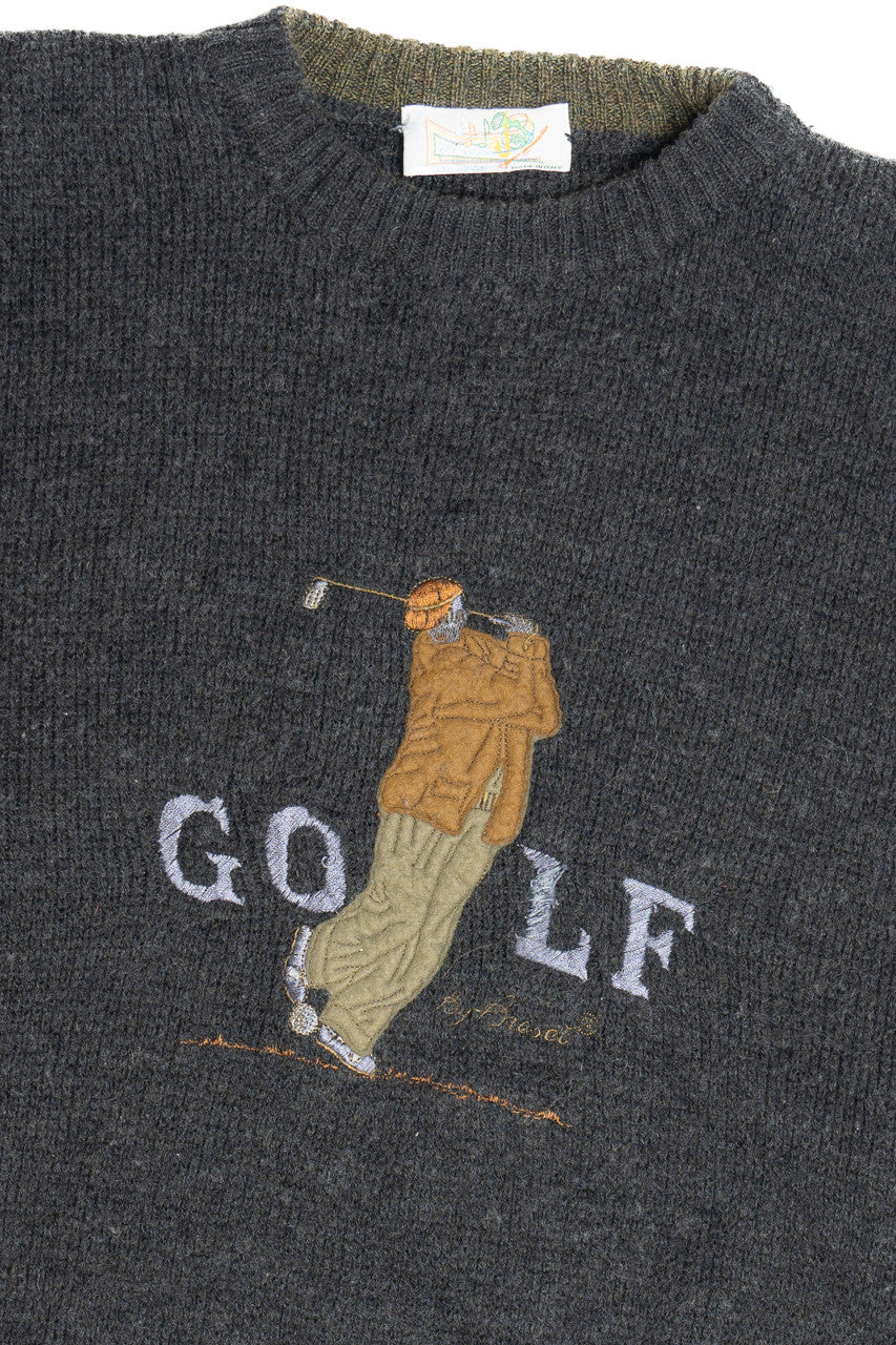 Vintage "Golf" Embroidered Sweater (1980s)
