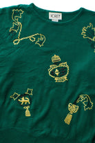 Vintage Gold Embroidered Koret Sweater (1990s)