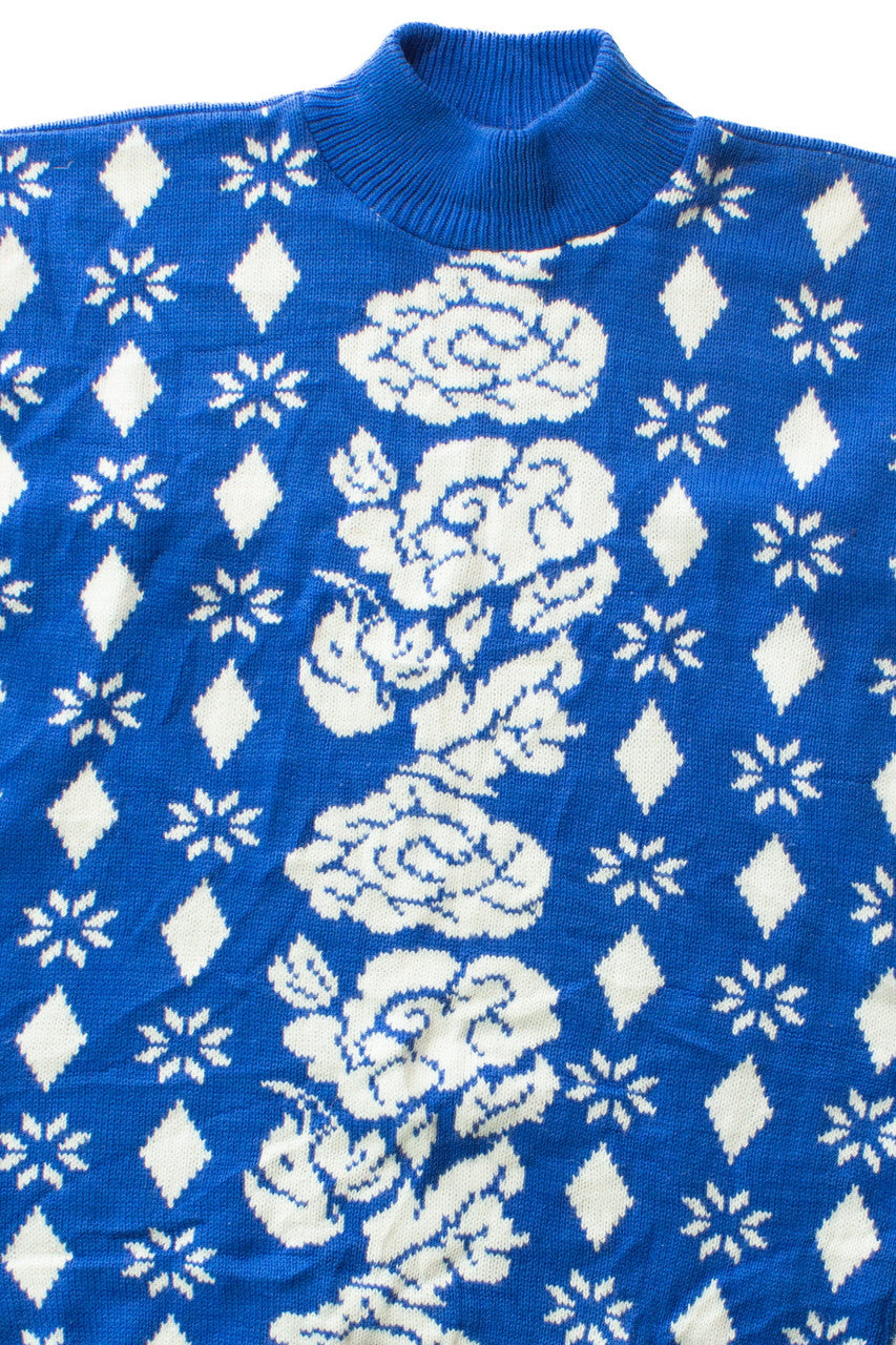 Vintage Traffic Jam Blue Rose Sweater (1990s)
