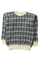 Vintage James Pringle White Plaid Sweater (1990s)