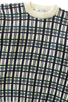 Vintage James Pringle White Plaid Sweater (1990s)