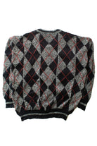 Vintage Impact Gray Argyle Sweater (1980s)
