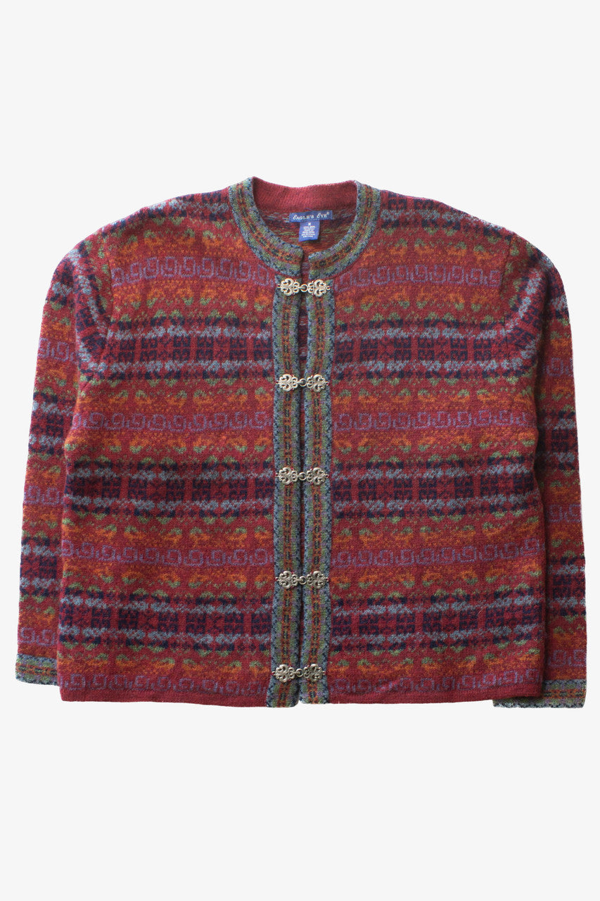 Vintage Nordic Wool Hook Cardigan Sweater (1990s)