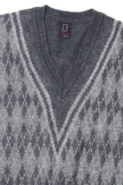 Vintage  Rinaldi Maglierie Gray Argyle Sweater