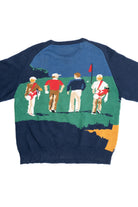 Vintage Golfers Hand Knit Intarsia Hathaway Sweater