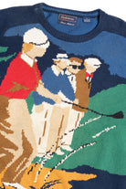 Vintage Golfers Hand Knit Intarsia Hathaway Sweater