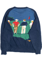 Vintage Golfers Hand Knit Intarsia Hathaway Sweater