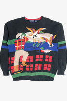 Vintage Duck Call Hand Knit Intarsia Hathaway Sweater