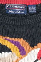Vintage Duck Call Hand Knit Intarsia Hathaway Sweater