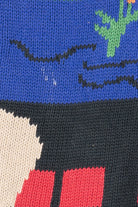 Vintage Duck Call Hand Knit Intarsia Hathaway Sweater