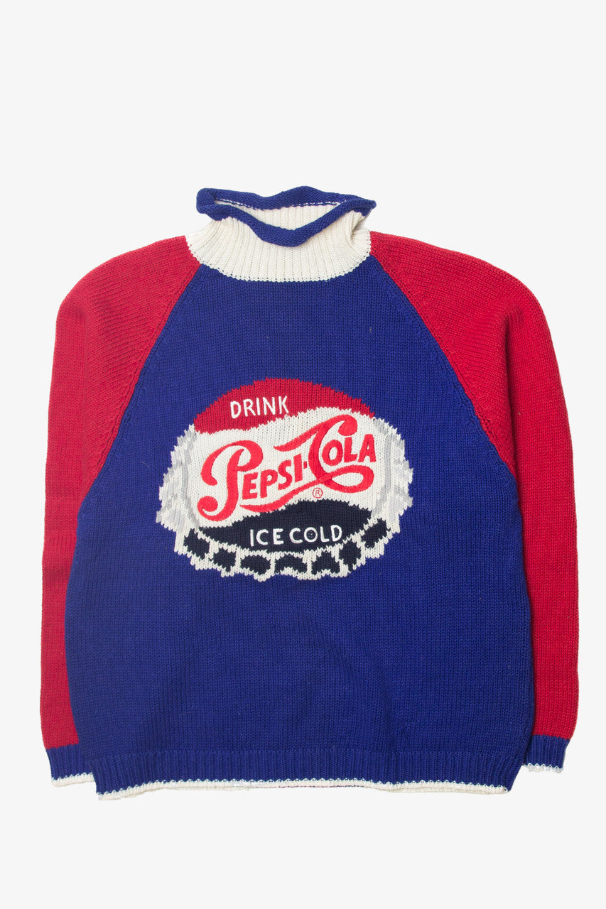 Vintage Trademarks "Drink Pepsi-Cola Ice Cold" Sweater (1990s)